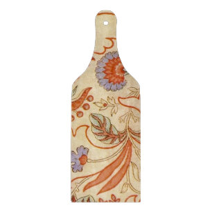 Planche À Découper Vintage Chintz Floral Antique Terracotta Français