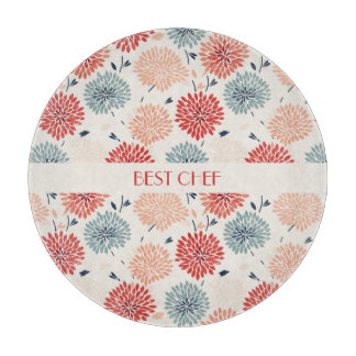 Planche À Découper Vintage Chrysanthemum Motif Motif japonais