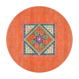 Planche à découper vintage de motif d'édredon