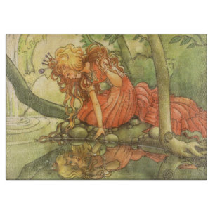 Planche À Découper Vintage Fairy Tale, Frog Prince Princesse par Pond