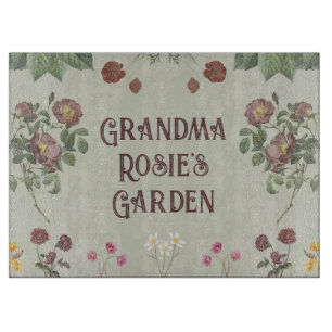 Planche À Découper Vintage Floral personnalisé Jardin personnel