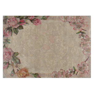 Planche À Découper Vintage Floral Roses Antique Soft Girl