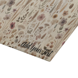 Planche À Découper Vintage Herbarium Pressed Flower Botanical