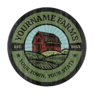 Planche À Découper Vintage NOM AJOUT DE L'Étanche Campagne Agricole