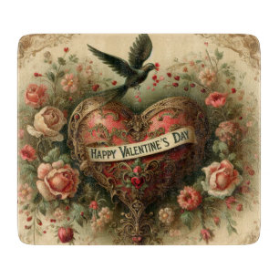Planche À Découper Vintage/rétro/Victorian Valentine's day heart