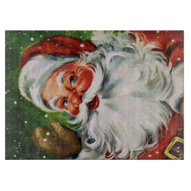 Planche À Découper Vintage Santa Face 1 (Devant)