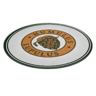 Planche À Découper Vintage vert foncé Brown Hop Bière Encre Vecteur d