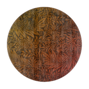 Planche À Découper Vintage William Morris Larkspur botanique orange
