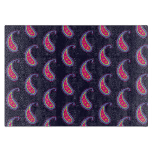 Planche À Découper Violet et Rose Paisley