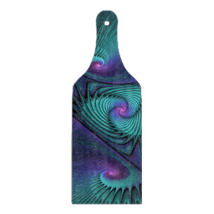 Planche À Découper Violet rencontre Turquoise moderne art fractal abs