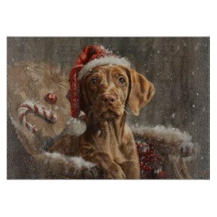 Planche À Découper Vizsla de Noël Fête