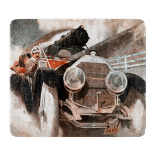 Planche À Découper Voiture contre le train par William Harnden