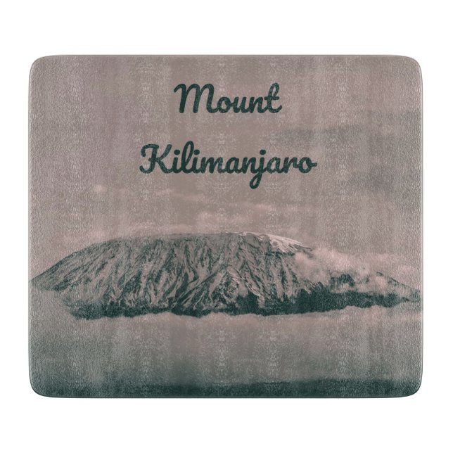 Planche À Découper Volcan de neige du Kilimandjaro en Tanzanie Afriqu (Devant)