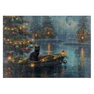 Planche À Découper Voyage de Noël de la Chatte Noire
