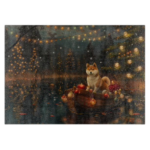 Planche À Découper Voyage de Noël Festif d'Akita