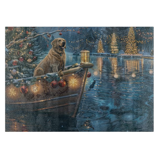 Planche À Découper Voyage festif de Noël au Labrador (Devant)