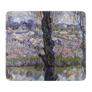 Planche À Découper Vue de jardin fleuri d'Arles de Van Gogh