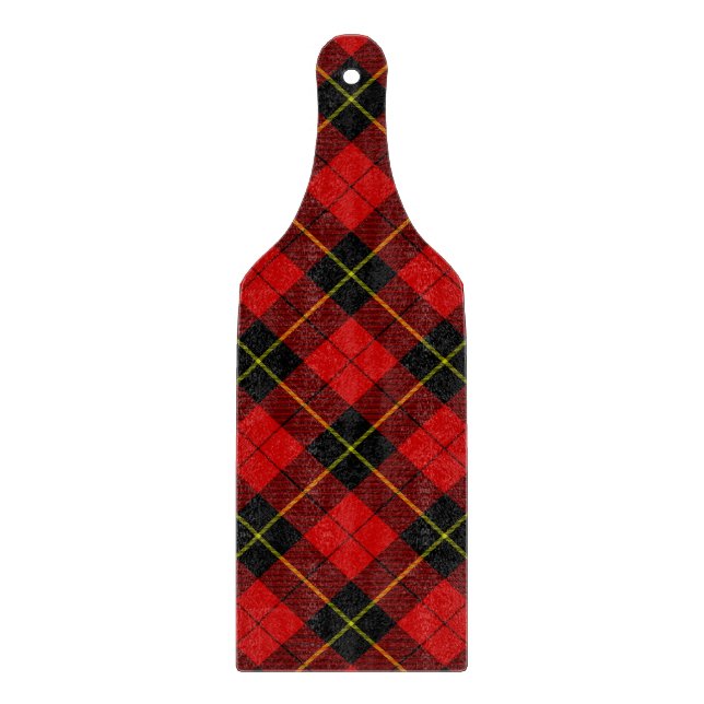 Planche À Découper Wallace tartan rouge noir plaid (Devant)