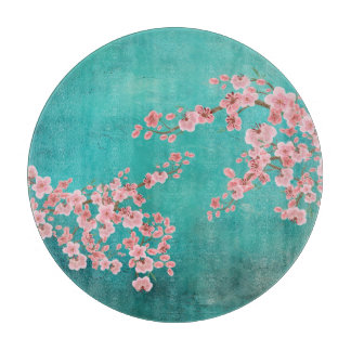 Planche À Découper Watercolor Cherry Blossom Cutting Board