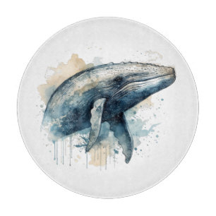 Planche À Découper Watercolor Whale Wonder