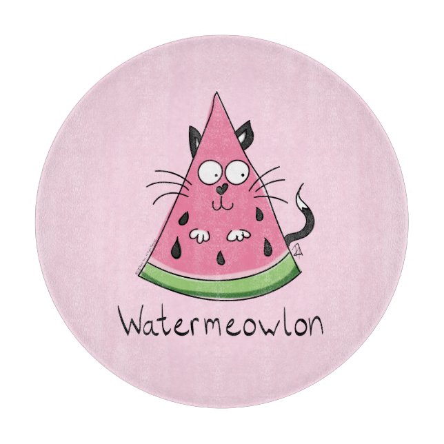 Planche À Découper Watermelon Chat Cute Kids (Devant)