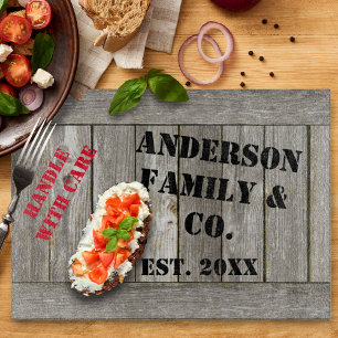 Planche À Découper Weathered Silver Wood Crate Personalized