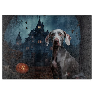 Planche À Découper Weimaraner Halloween effrayant