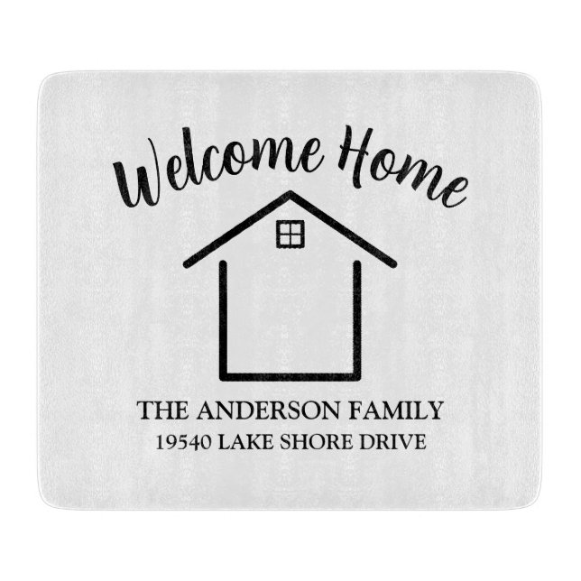 Planche À Découper Welcome Home Personalized Keepsake (Devant)