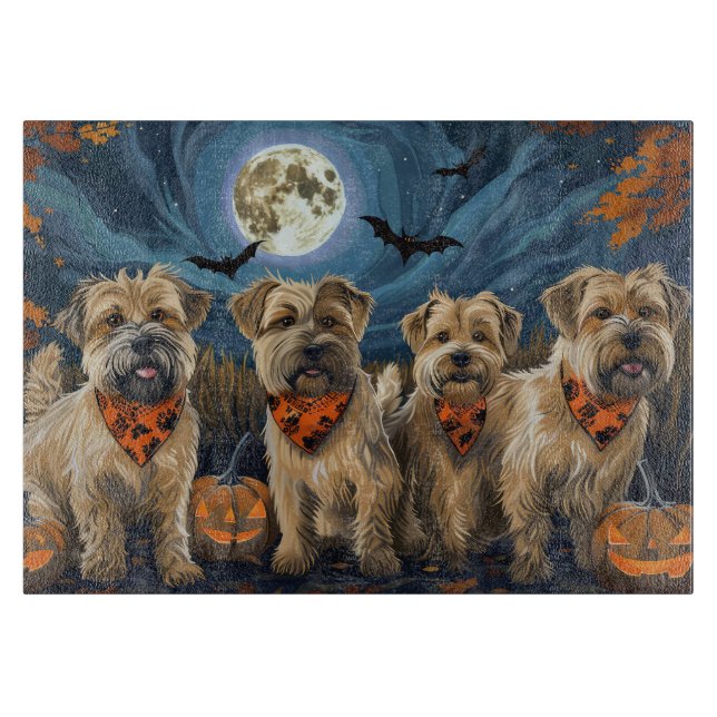 Planche À Découper Wheaten Terrier Halloween Éffrayant (Devant)