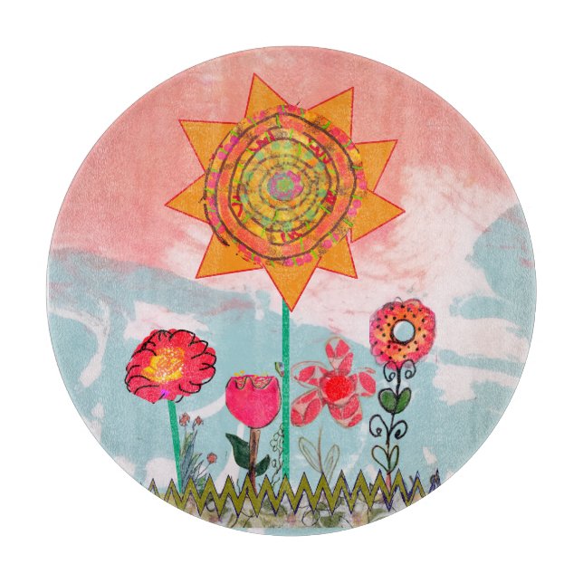 Planche À Découper Whimsical Flowers  (Devant)