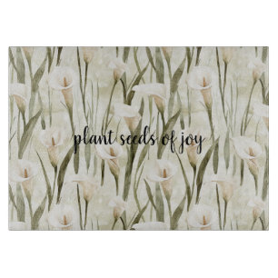 Planche À Découper White Calla Lily Floral Joie