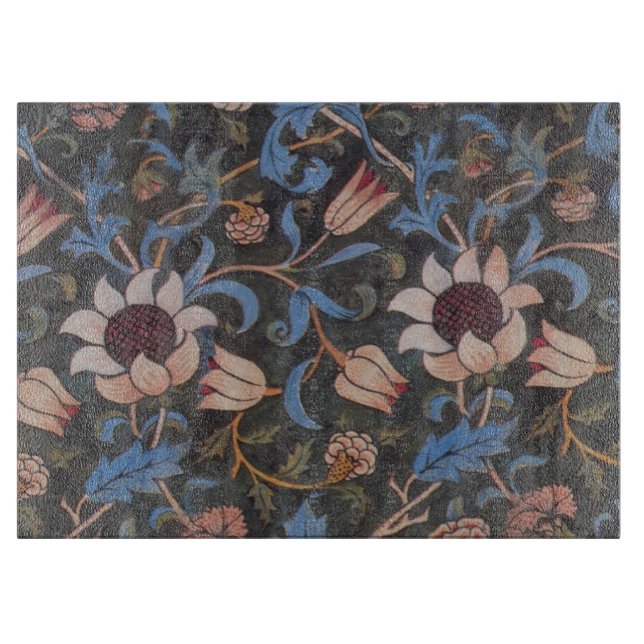 Planche À Découper William Morris Evenlode Textile Floral Art (Devant)