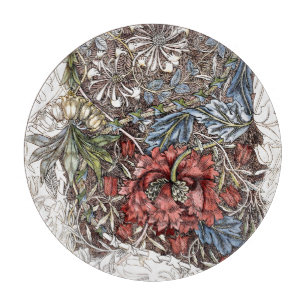 Planche À Découper William morris fleurs élégante illustration floral