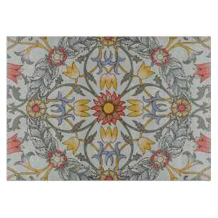 Planche À Découper William Morris Floral Circle Flower Illustration