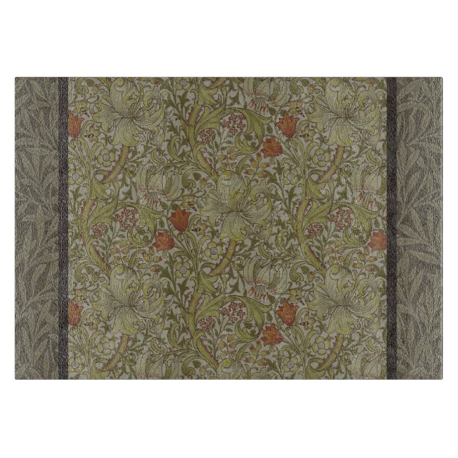 Planche À Découper William Morris Floral Lys willow art design (Devant)