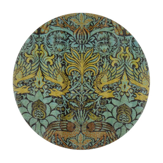 Planche À Découper William Morris Peacock Dragon Fond d'écran (Devant)