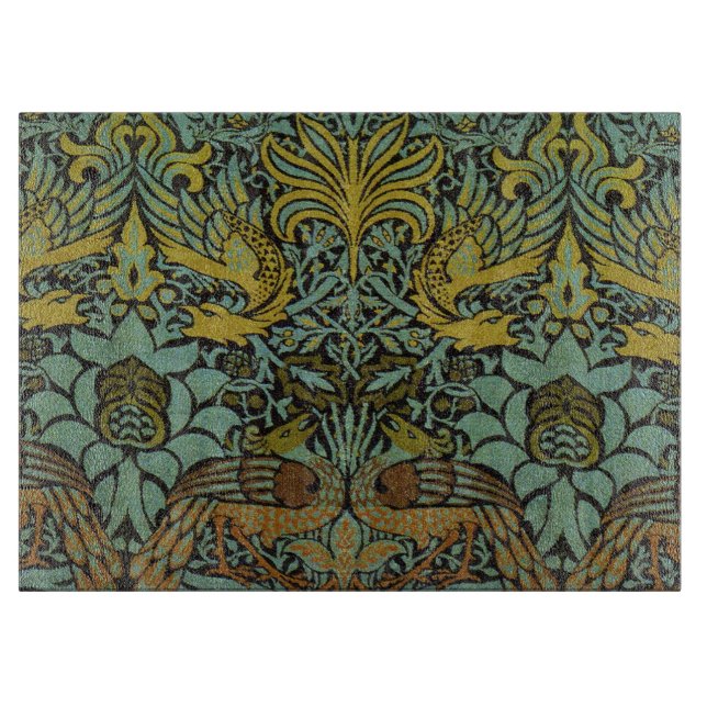 Planche À Découper William Morris Peacock Dragon Fond d'écran (Devant)