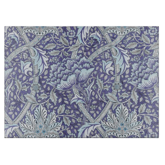 Planche À Découper William Morris Windrush fleurs bleues (Devant)
