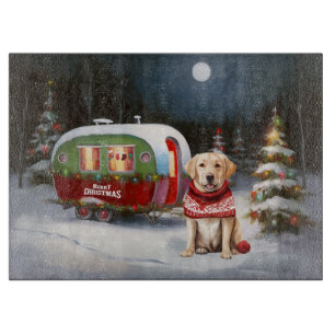 Planche À Découper Winter Labrador Caravan Christmas Adventure