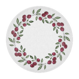 Planche À Découper Wreath Red Berries