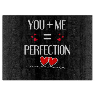 Planche À Découper You + Me = Perfection - Mignonne Conception Couple