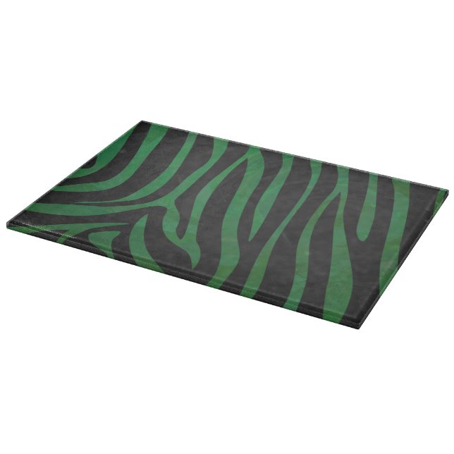 Planche À Découper Zebra Black et Green Print (Coin)