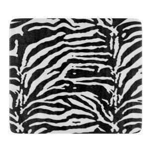 Planche À Découper Zebra Camouflage Motif artistique noir et blanc