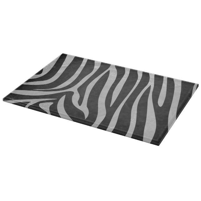 Planche À Découper Zebra noir et gris clair (Coin)