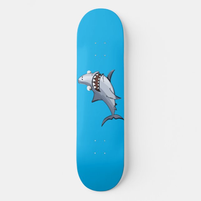 Planche à skateboard de requin rayé (Recto)