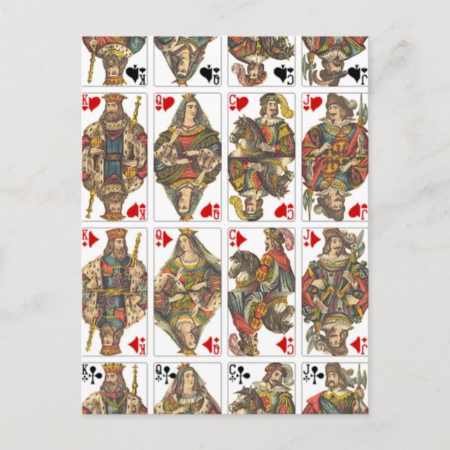Planche antique de cartes (Devant)