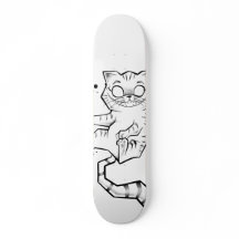 Planche de skate chat du Cheshire Alice