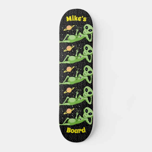 Planche de skateboard Alien Peace (Recto)