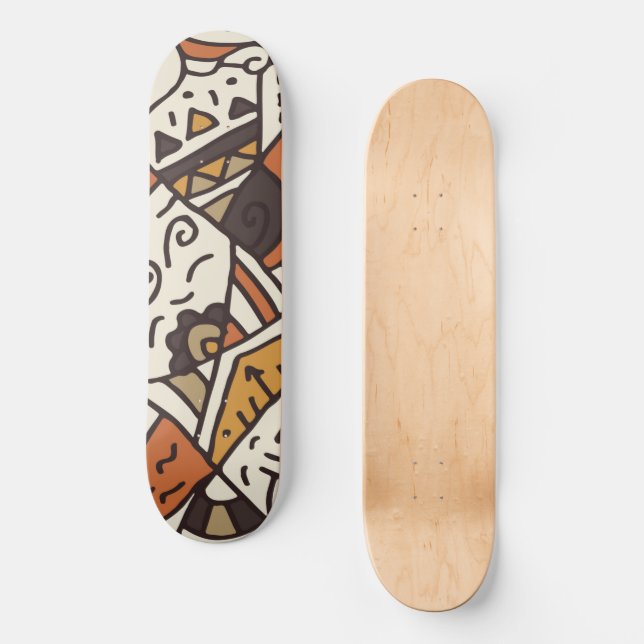 Planche de skateboard Brown et beige (Recto)