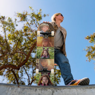 PLANCHE DE SKATEBOARD COLAGE PHOTO PERSONNALISÉ